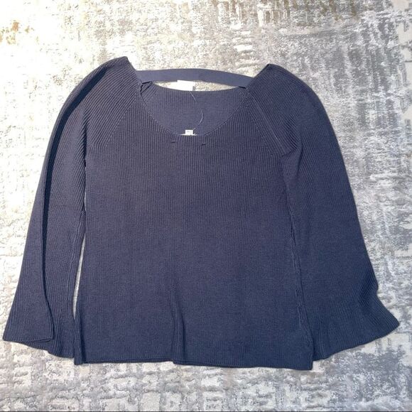 ANN Taylor Loft Bar Bell Sleeve Sweater Nwt - Picture 3 of 11